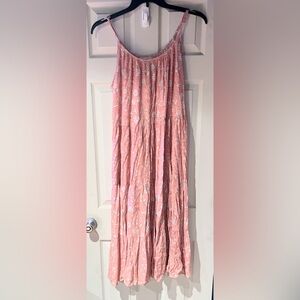 Universal Thread Dusty Pink Floral Tiered Maxi Dress